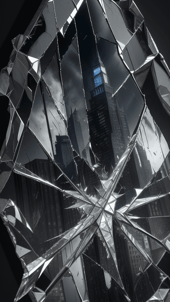 AI generated: highres,ultra-detailed,realistic,(best quality,8k,16k,masterpiece:1.2),shattered glass,mirror shards...