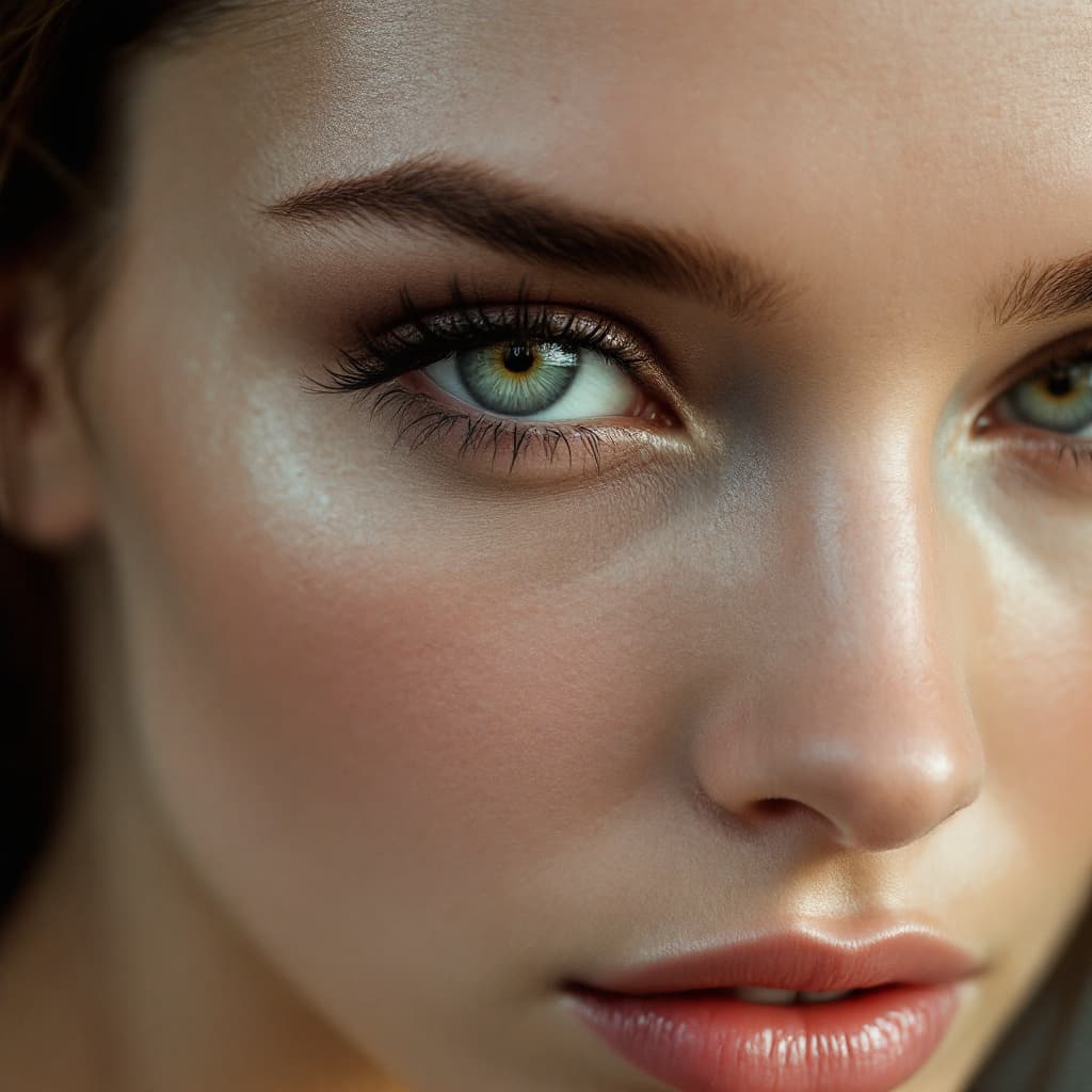 AI generated: A photo model with a toe growing out of her forehead.