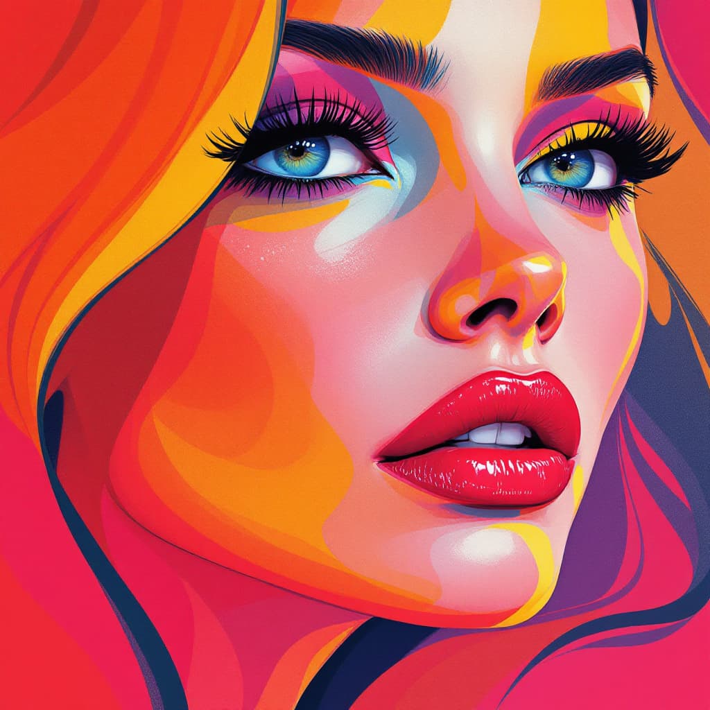 AI generated: Fotorealist illustration reflecting new pop art mixed with art deco art, realism style illustration ...