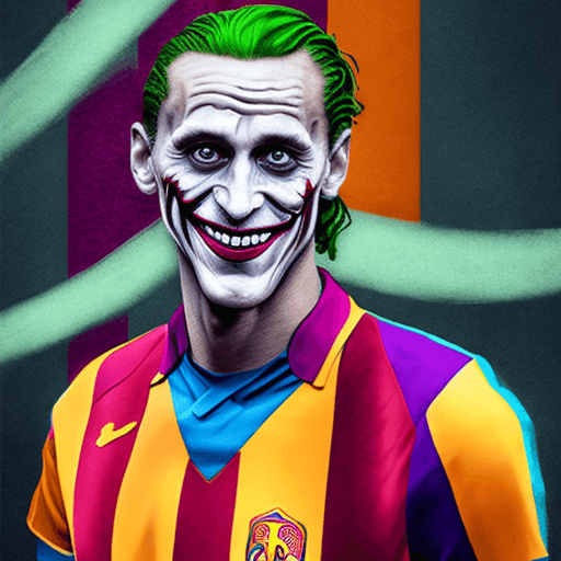 AI generated: A realistic portrait of Francesco Totti disguised as the Joker