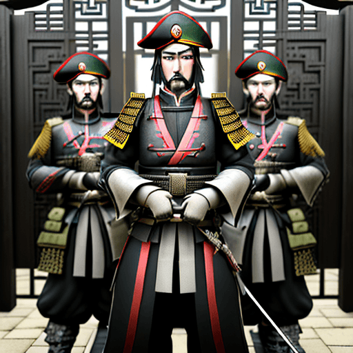 AI generated: The bewildered faces of the enemy soldiers as they stand before the open gates, unsure of whether to...