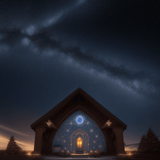 AI generated:  High resolution star design, dreamy starry sky, a new star rising into the sky, cozy atmosphere, a ...