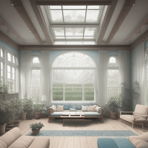 AI generated: High resolution photography interior design, dreamy sunken living room conversation pit, wooden floo...