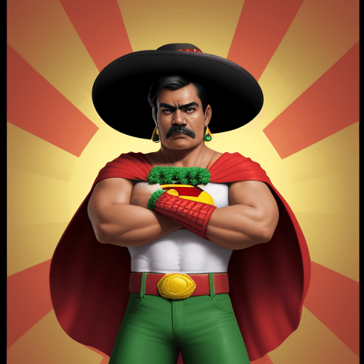 AI generated: create a mexican themed super hero 
