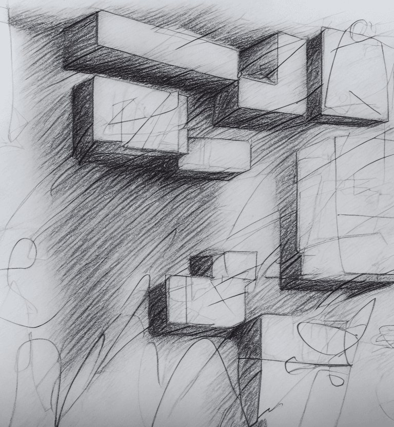 AI generated: People, pencil drawing, trembling design, many cancellations, overhanging, drawn very badly, drawing...
