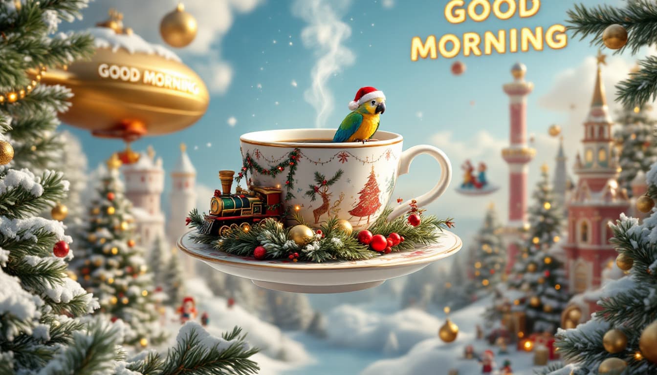 AI generated: Surreal Christmas landscape. Everything is floating in the air.
In the air, in zero gravity, in the ...