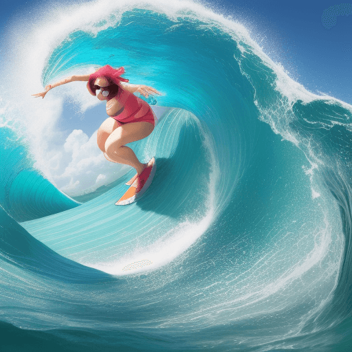 AI generated: Wallpaper style wave 70 miami
