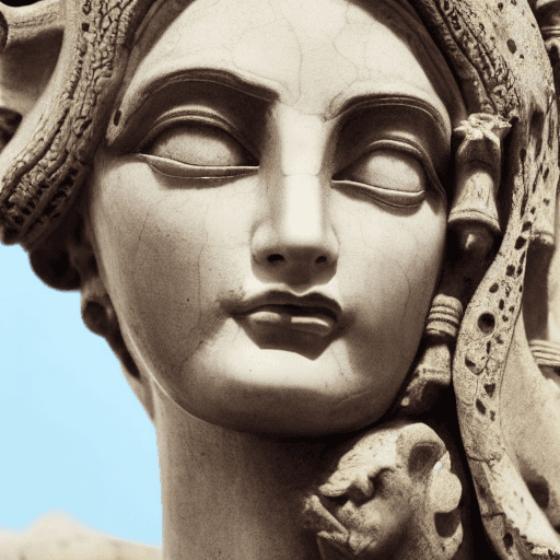 AI generated: Goddess close-up portrait 