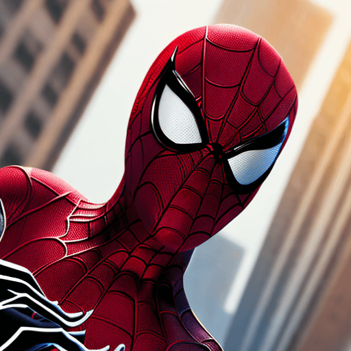 AI generated: Portrait of Spider-Man Miles Morales::2 Photorealism, Bokeh blur, High detail::1.5 + Sony Alpha α7, ...