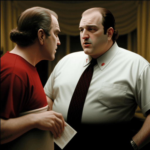 AI generated: tony soprano talking to george bush

