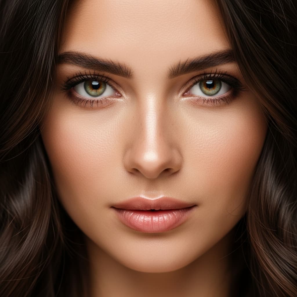 AI generated: Masterpiece, close up, portrait of a gorgeous, luxury woman, with hazel eyes, insanely detailed, sof...
