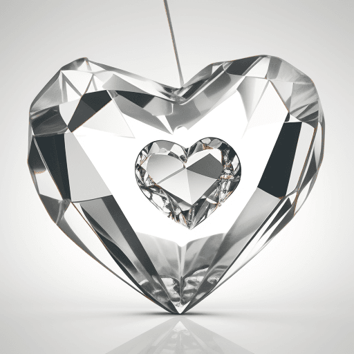 AI generated: Kodak disposable photography of human heart made of crystal, minimalism, modern, 8k, photorealism, -...