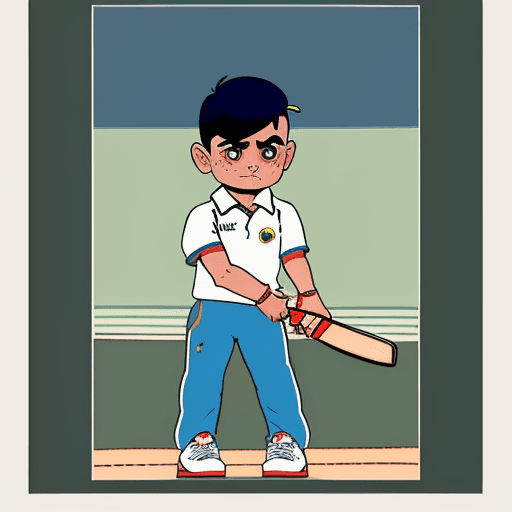 AI generated: Virat Kohli exhibited an early affinity for cricket as a mere three year old. He would pick up a cri...