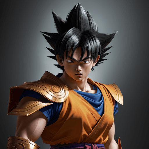 AI generated: High resolution photography of son goku with shiryu's armor ; 8k, intricate detail, photorealistic, ...
