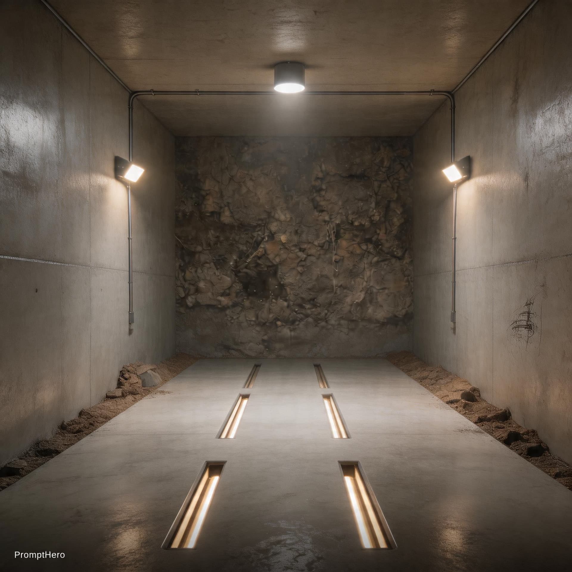 AI generated: SCENE LOCK: static tripod camera, centered symmetrical framing facing back wall, natural 35mm lens, ...