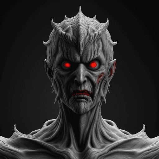 AI generated: High resolution Real super amorphous model, with all its details, horrifying and super realistic, in...