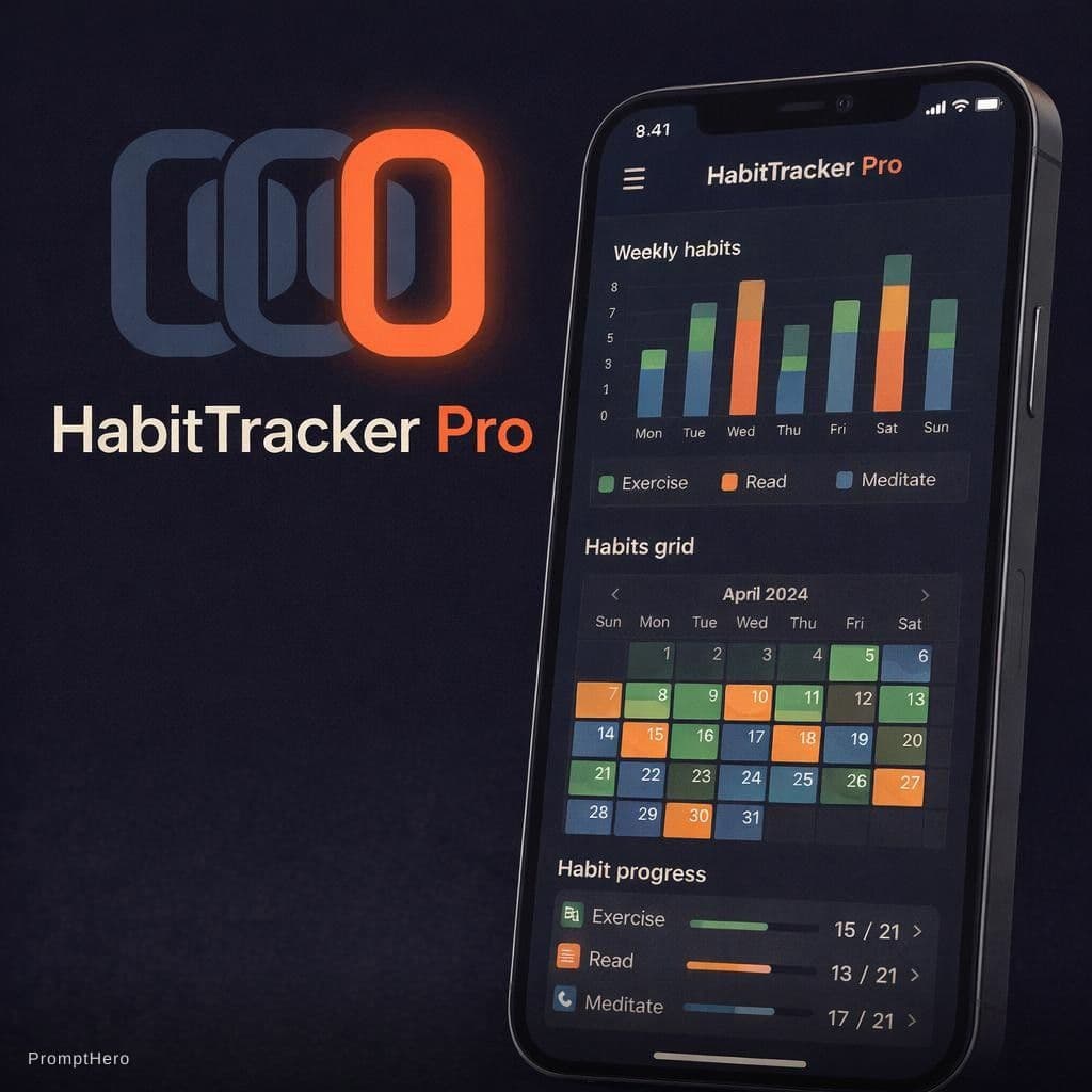 AI generated: habit pro
developing a app that have daily recodes of my habits 
in a for mate of grap,soo on
