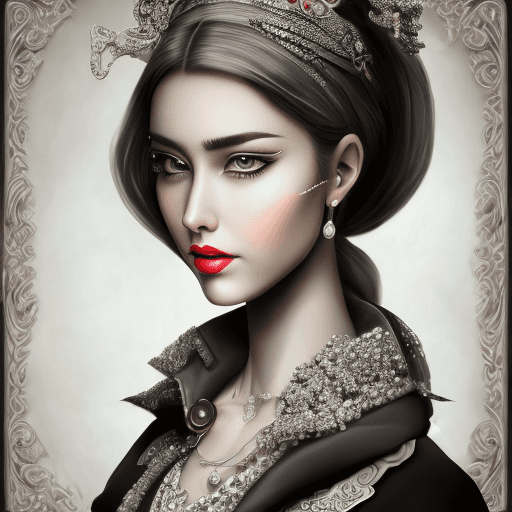 AI generated: (masterpiece), best quality, expressive eyes, perfect face, full body, black long dress, gray buckle...