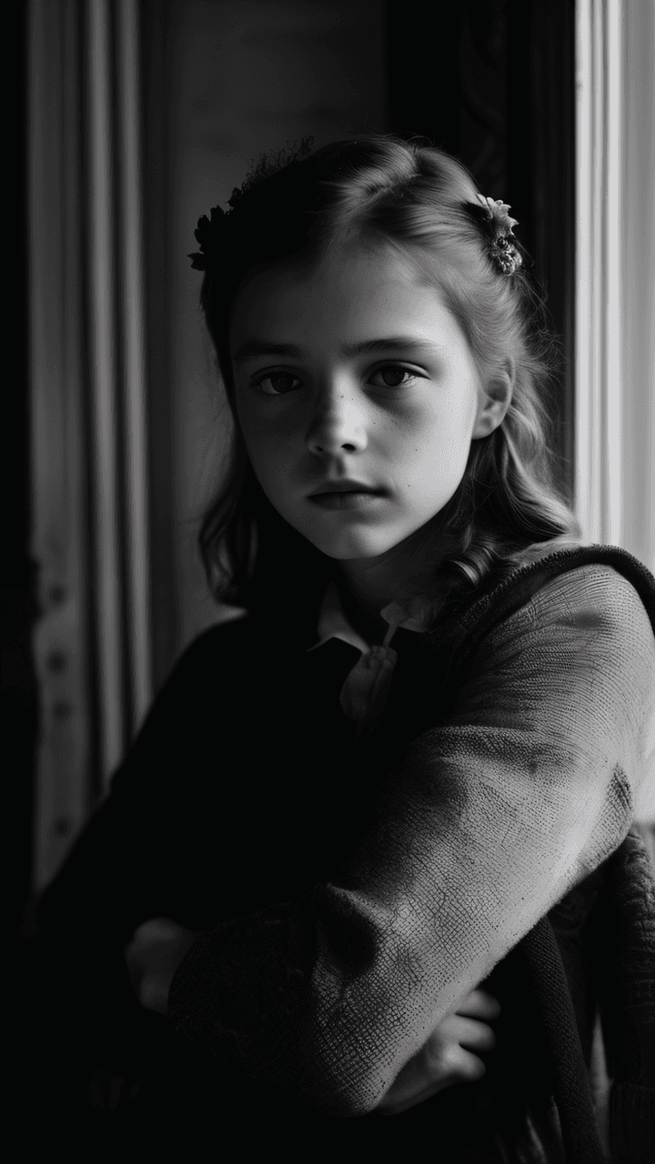 AI generated: breathtaking, Masterpiece, Best Quality Photo by Alain Laboile, portrait of a teenage girl, film gra...