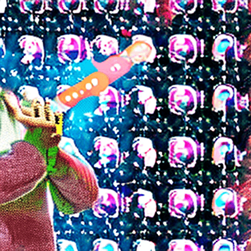 AI generated: pink ape Astronaut in space holding a claymate in a photorealistic style, digital art
