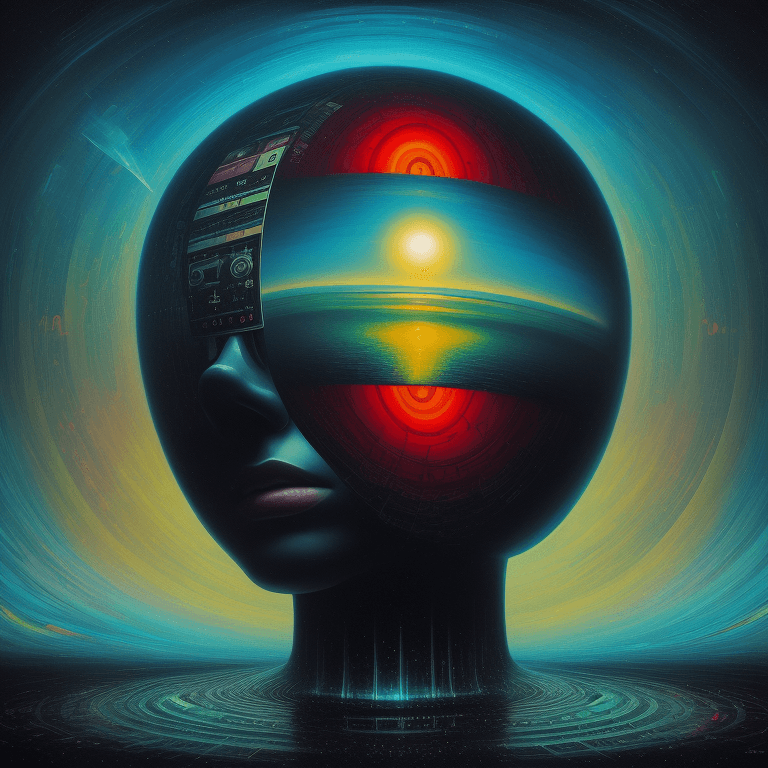 AI generated: music Album cover picture, surreal art, oil picture,  electronic music