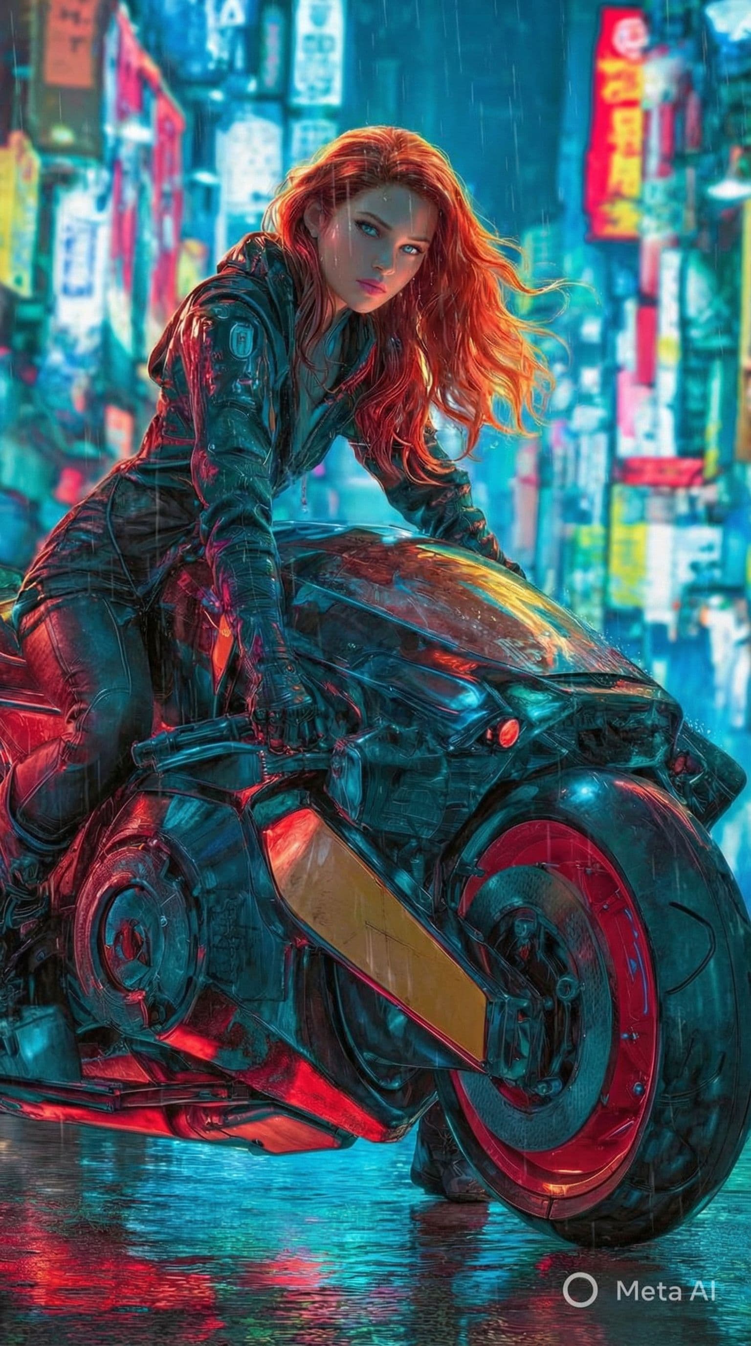 AI generated: Animate this exact image into a 6-second cinematic video: subtle rain falling harder with realistic ...