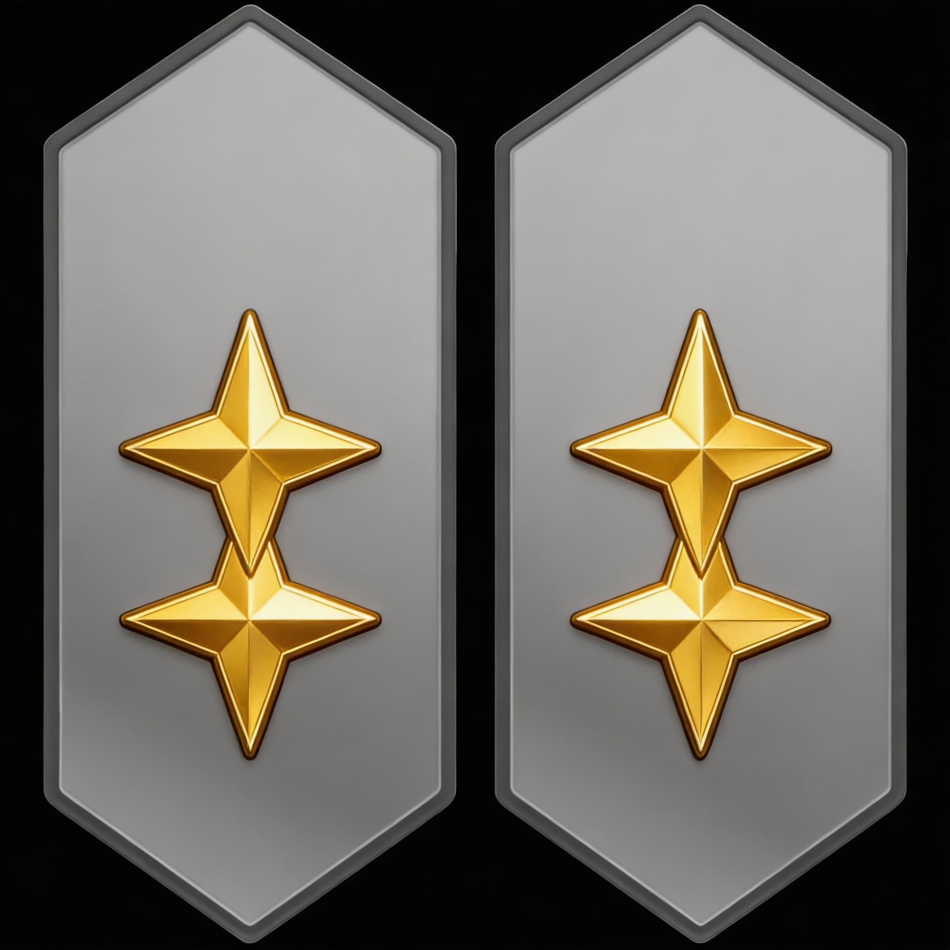 AI generated: Create a Sci-Fi uniform Rank patch. Use the Reference image 1 and create a two patches side by side....