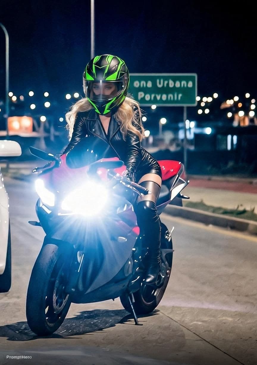 AI generated: wearing a black and neon green helmet