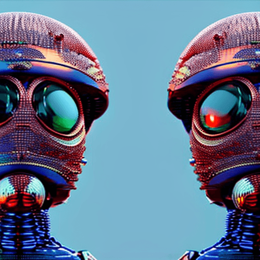 AI generated: Sintetic droid portrait, super closup from the side, bio chips set standing out from neck accident 
...
