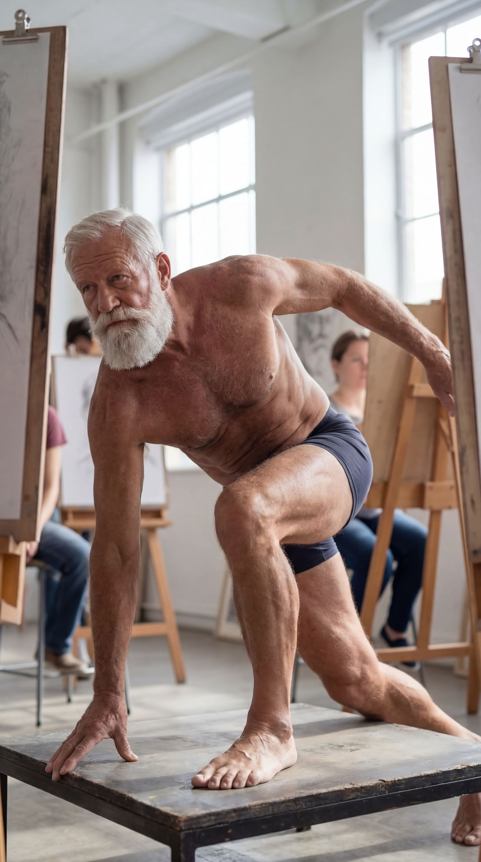 AI generated: quiero que crees una imagen macro del modelo, con la misma escenografía, mismo personaje, la misma p...