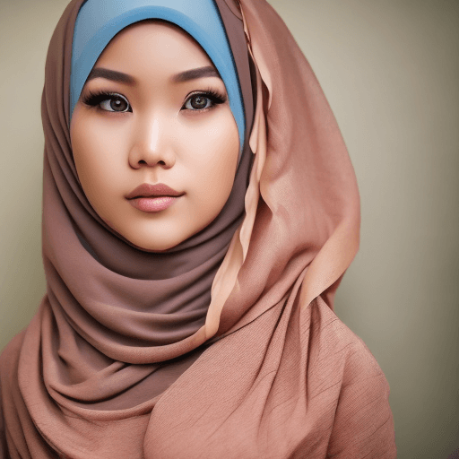 AI generated: Indonesian woman, 25 years old, wearing hijab, hot looking, naked