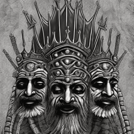 AI generated: 3 headed king Ghidora