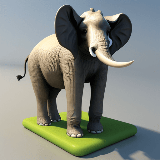 AI generated: una jirafa con un elefante jugando 3d

