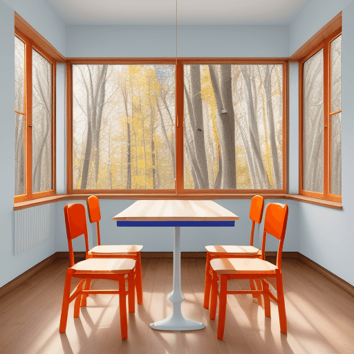 AI generated: High resolution photography interior design,A space with white walls and wooden windows. Through the...