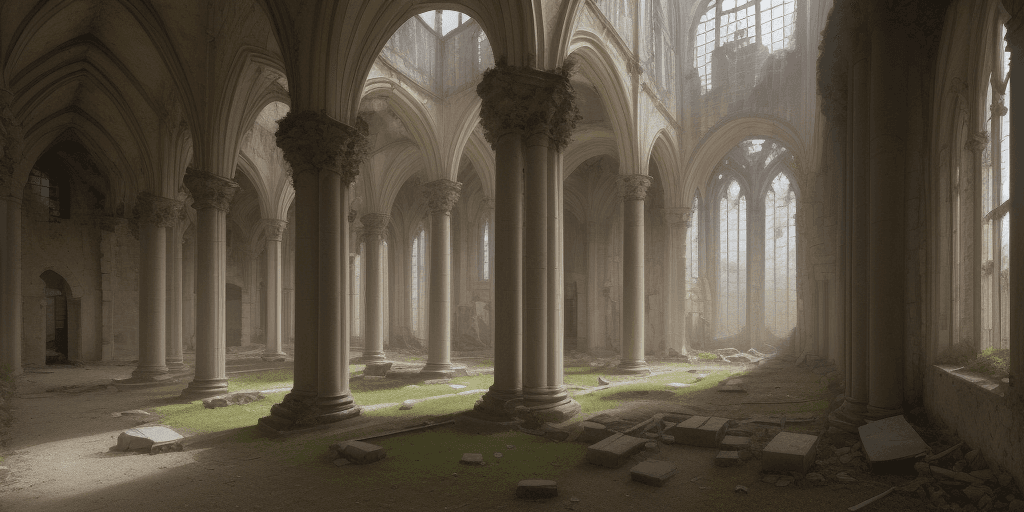 AI generated: comissariat en ruine
