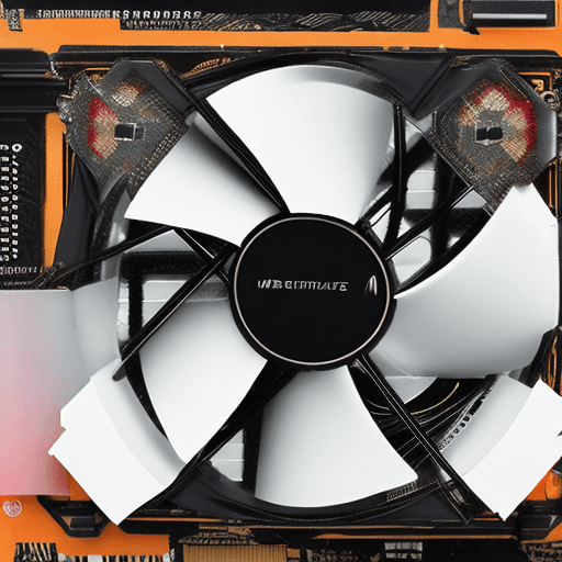AI generated: Photo of a Graphic Card with three fans 