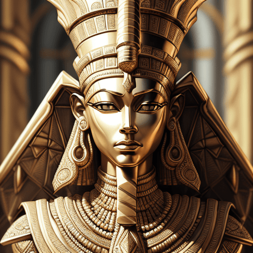 AI generated: powerful pharaoh god, crystal  filigree, insanely detailed and intricate, hypermaximalist, elegant, ...