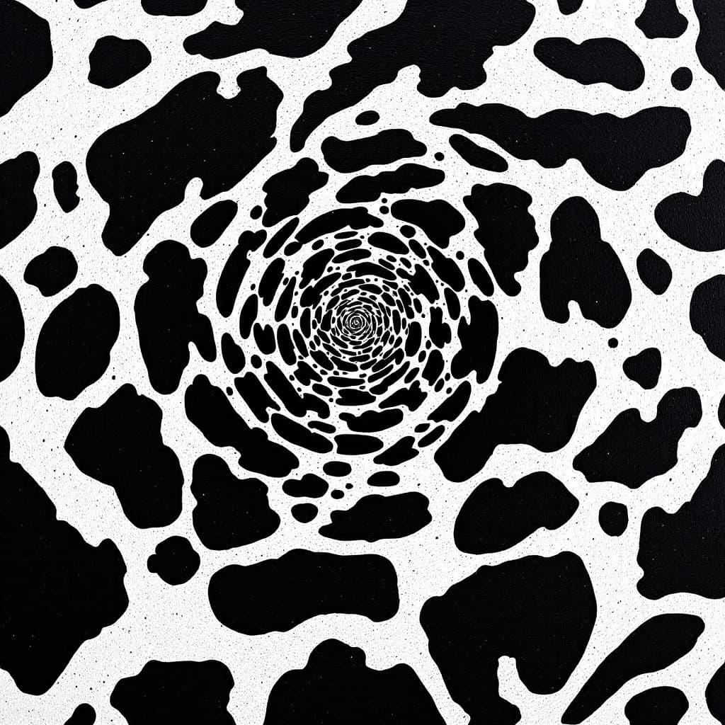AI generated: Cow print spirals
