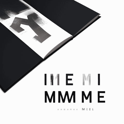 AI generated: book cover design, plain, written "I M ME", 2K, 4K