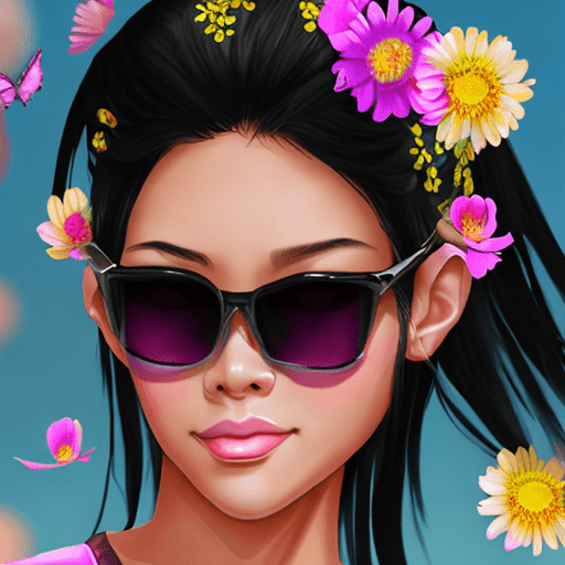 AI generated: black hair, a portrait of a young southeast asian beautiful girl with medium length black hair, posi...