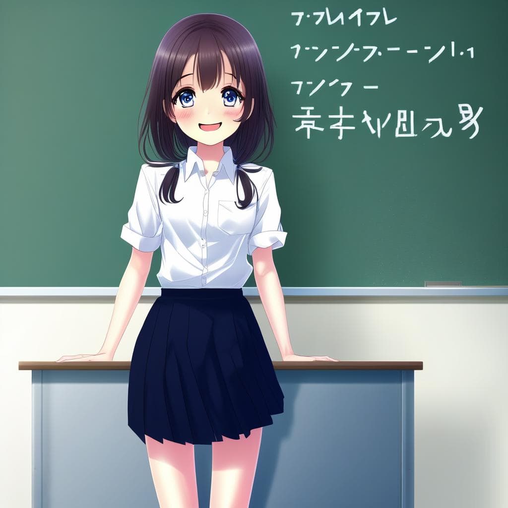 Before the Chalkboard / beside teacher desk (教卓の横) ｜IL・SDXL