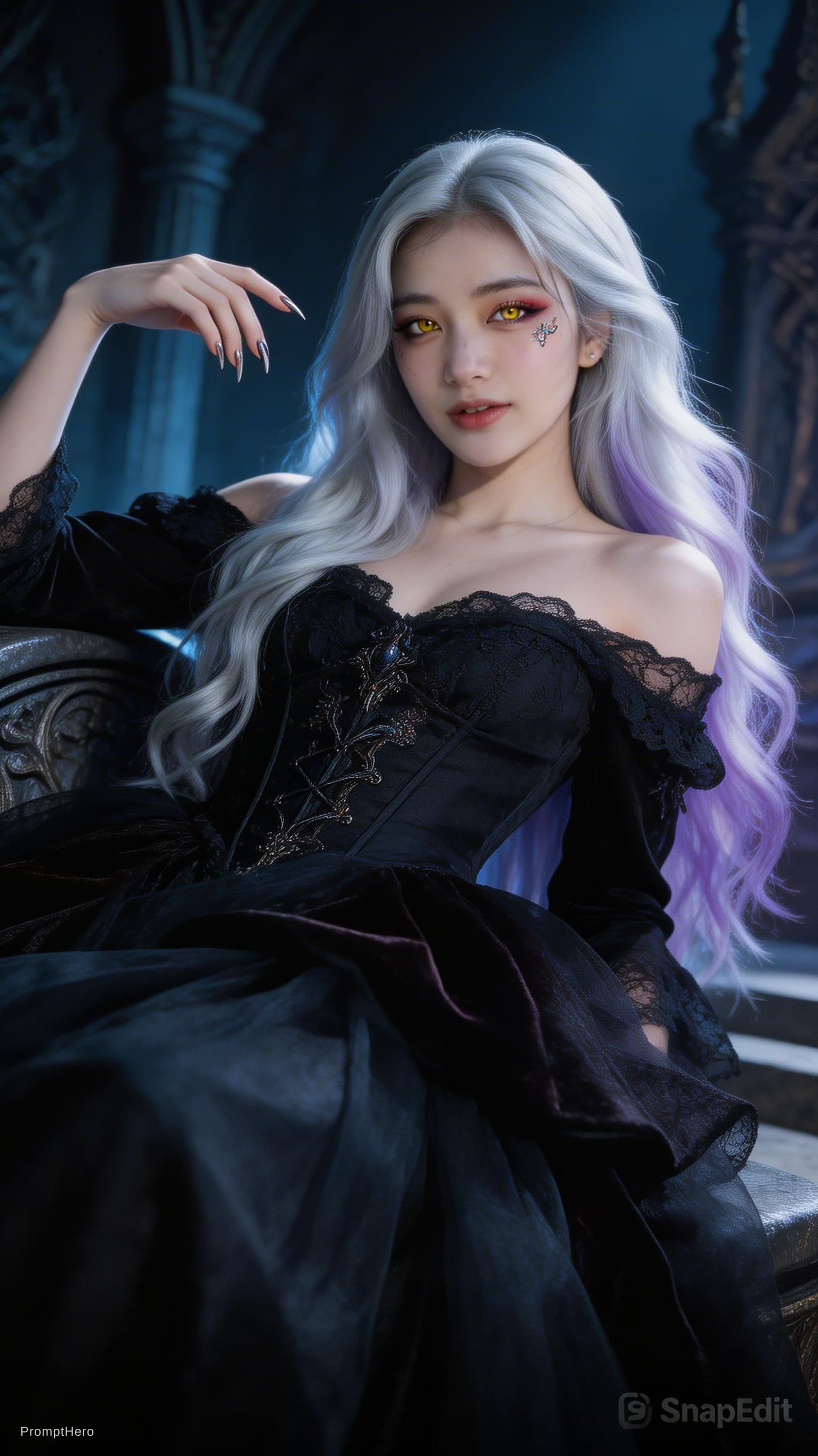 AI generated: A highly detailed, photorealistic, cinematic vertical medium shot of a beautiful young East Asian wo...