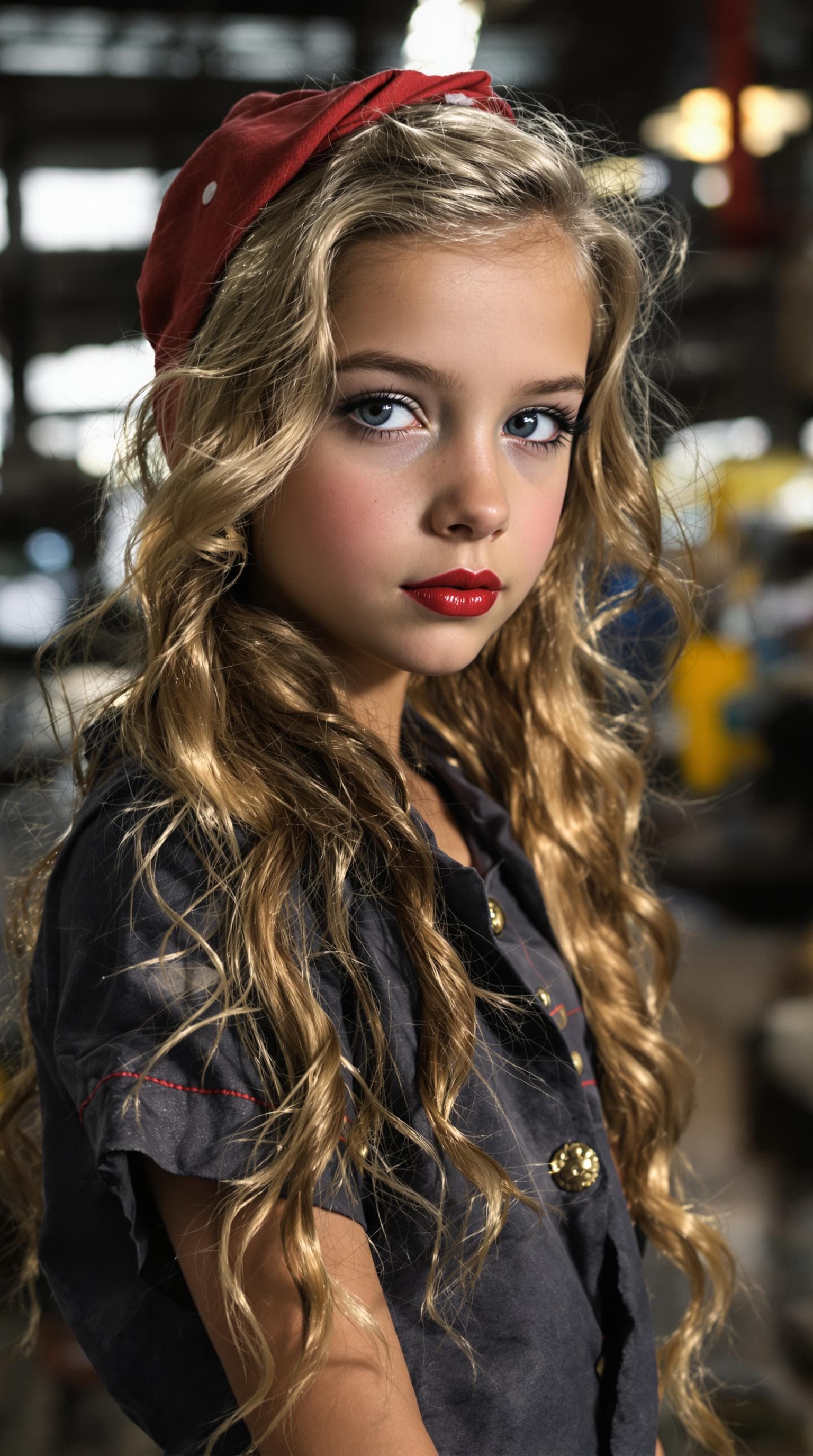 AI generated: a professional photo of a exceptionally beautiful girl in the world (age 7), (seven year old), highl...