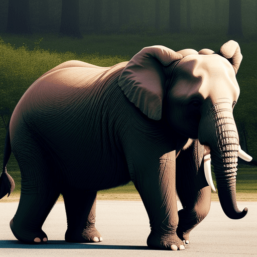 AI generated: combination between a bear and an elephant