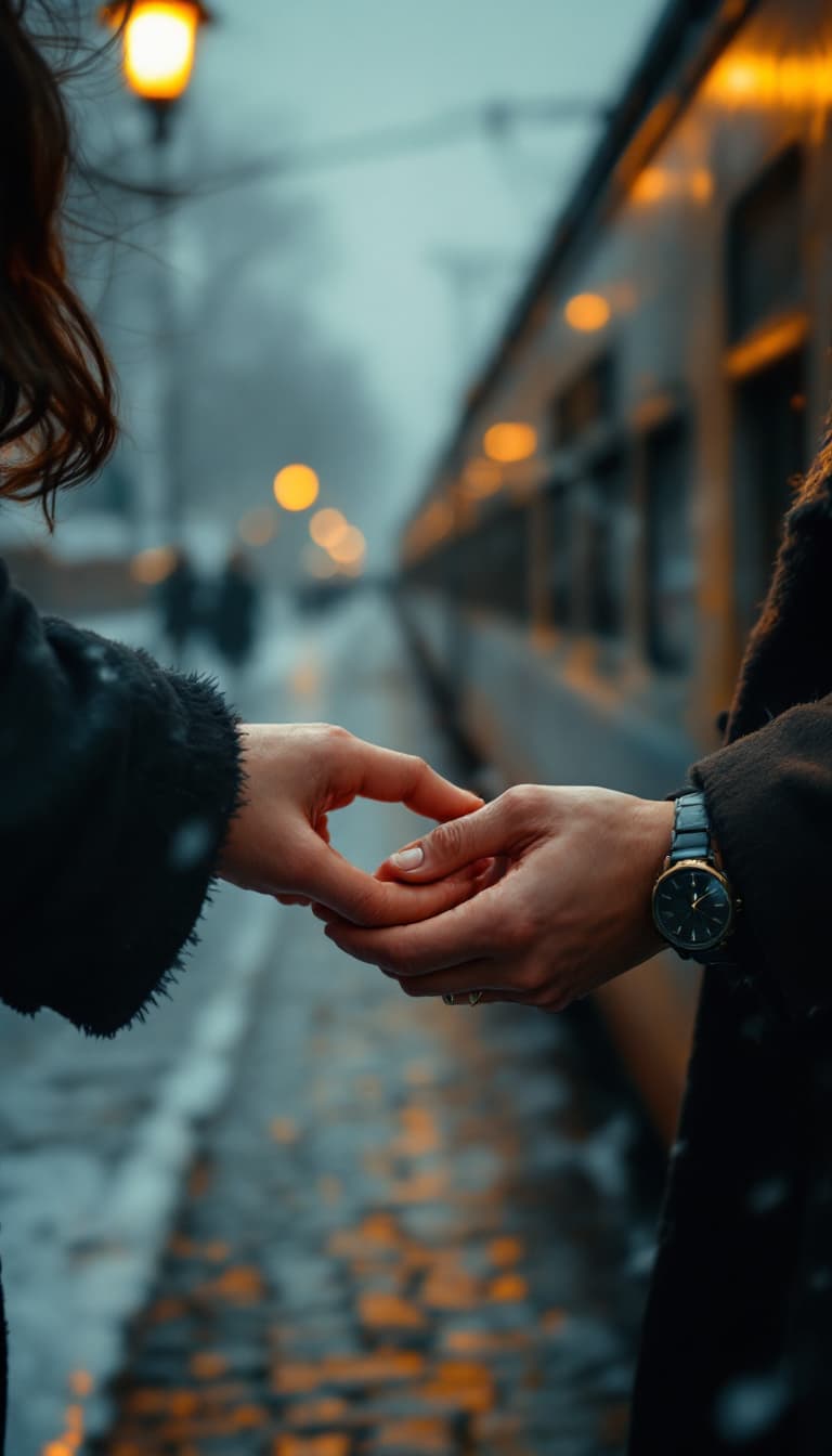 AI generated: Scene Description:
Amir and Niki are standing near the train, a soft breeze swirling around them. Th...