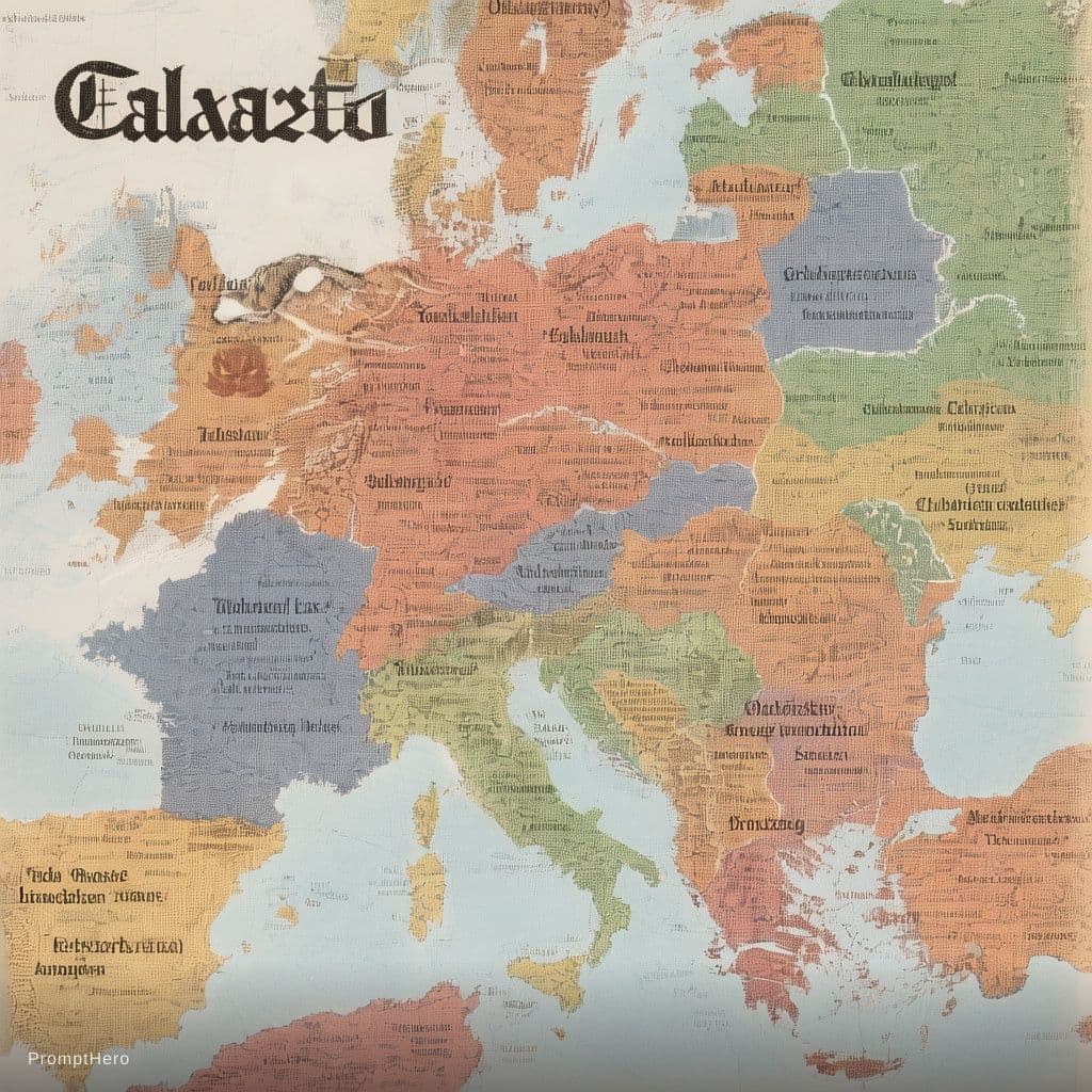 AI generated: The map should resemble a late 20th century political atlas (around 1980 style) unless otherwise spe...