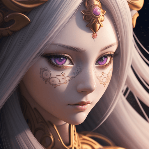AI generated: Goddess close-up portrait, intricate artwork . anime render, symmetrical artwork. anime, hyper reali...