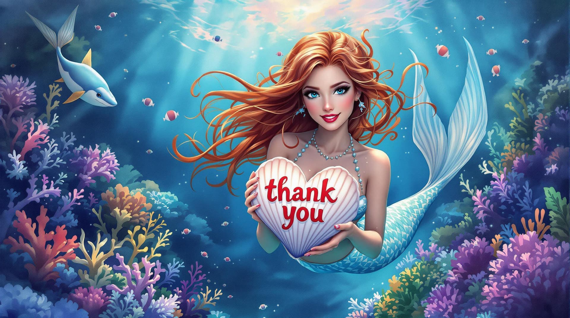 AI generated: A mesmerizing breathtaking watercolor painting capturing a magical underwater world. A confident and...