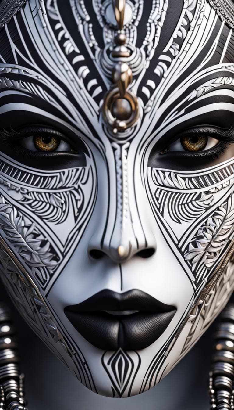 AI generated: Highly intricate beautiful breathtaking closeup professional photography, masterpiece artwork, black...