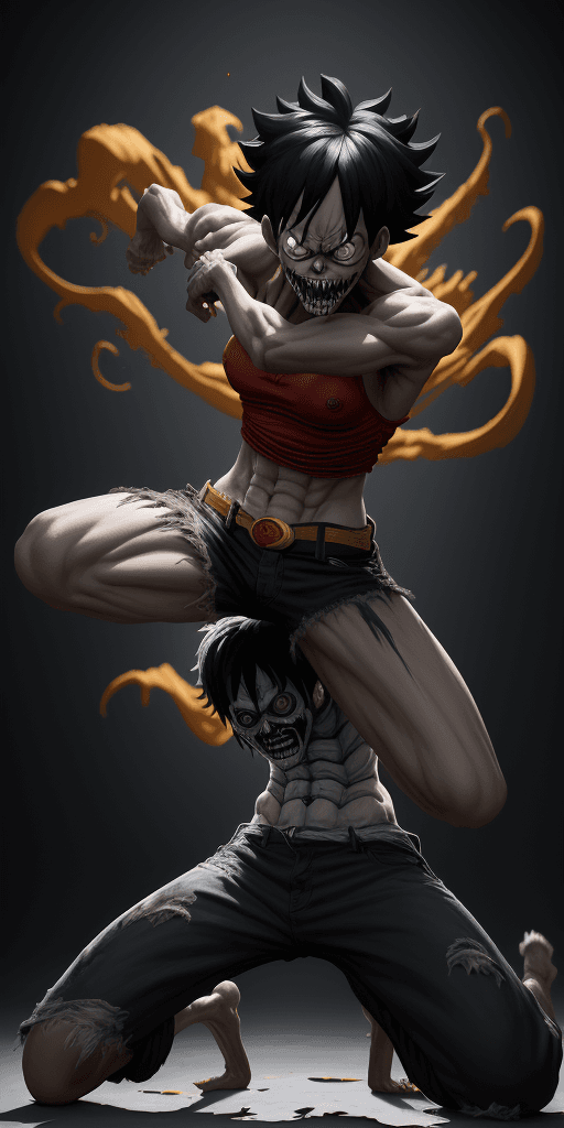 AI generated: 16k4d art rfktrstyle Monkey D Luffy, Cubist Angles, (Dynamic Pose)+, perfect form, perfect composure...